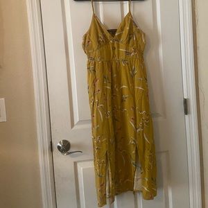 One Clothing Mustard Floral Maxidress